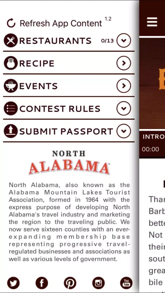ภาพหน้าจอของ North Alabama Barbecue Trail