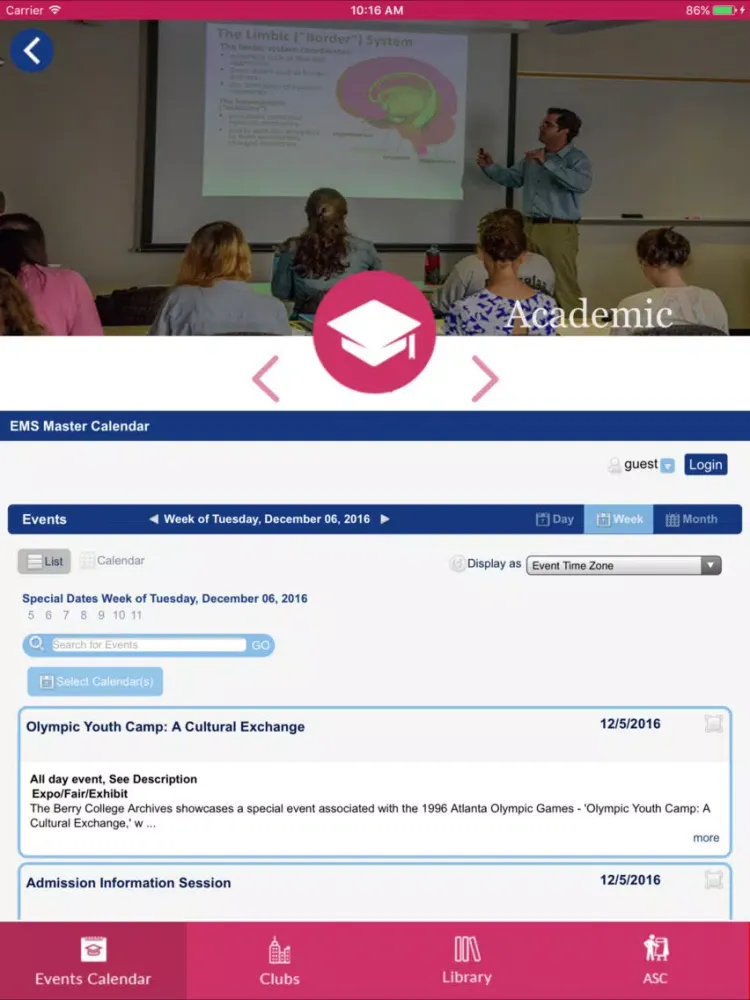 Berry College Healthy Life: Berry Strong iPad  스크린샷