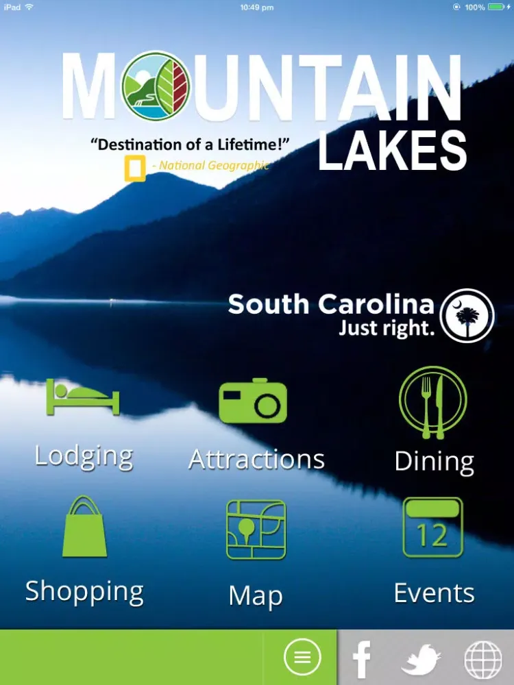 Ảnh chụp màn hình của Discover Oconee County South Carolina iPad 