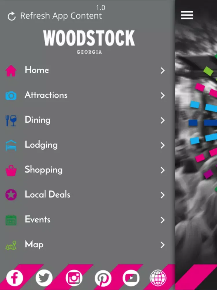 Captures d'écran de Visit Woodstock iPad 