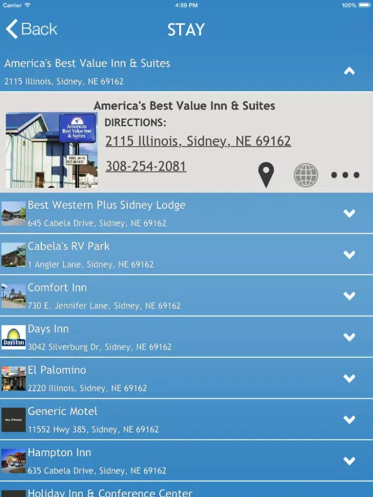 Capturas de tela do Discover Cheyenne County iPad 
