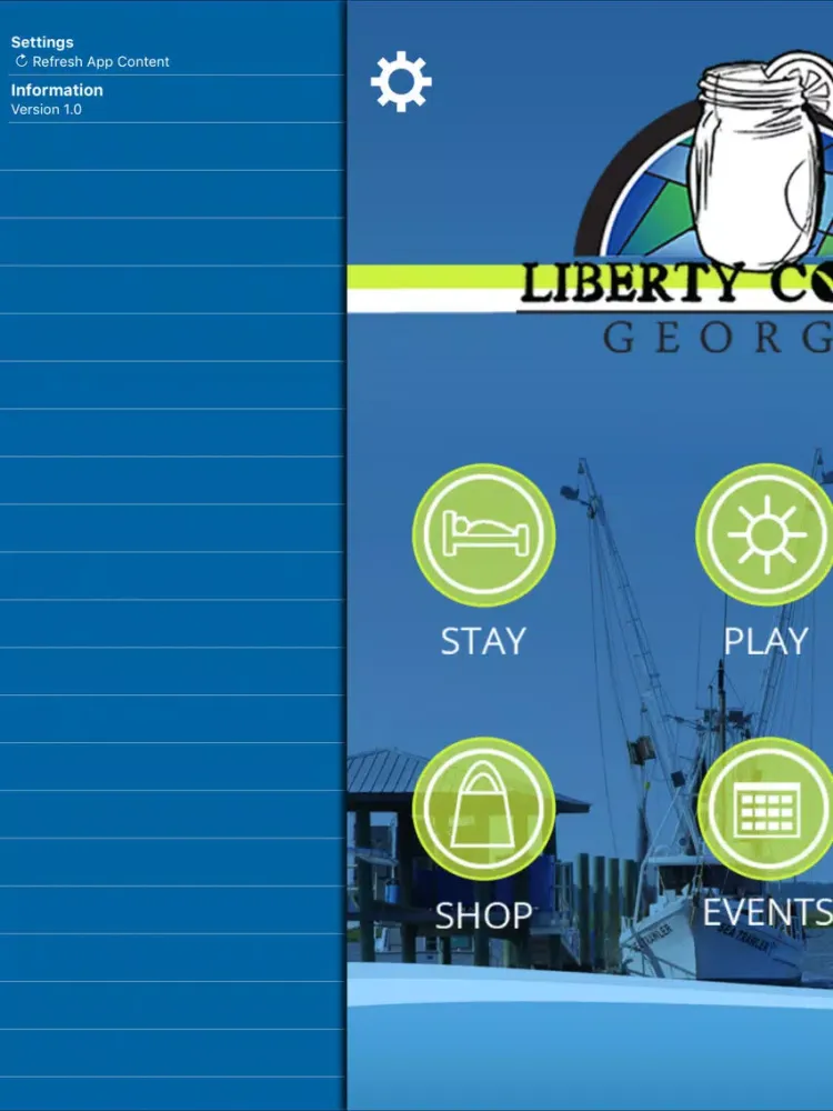 Capturas de tela do Discover Liberty County iPad 