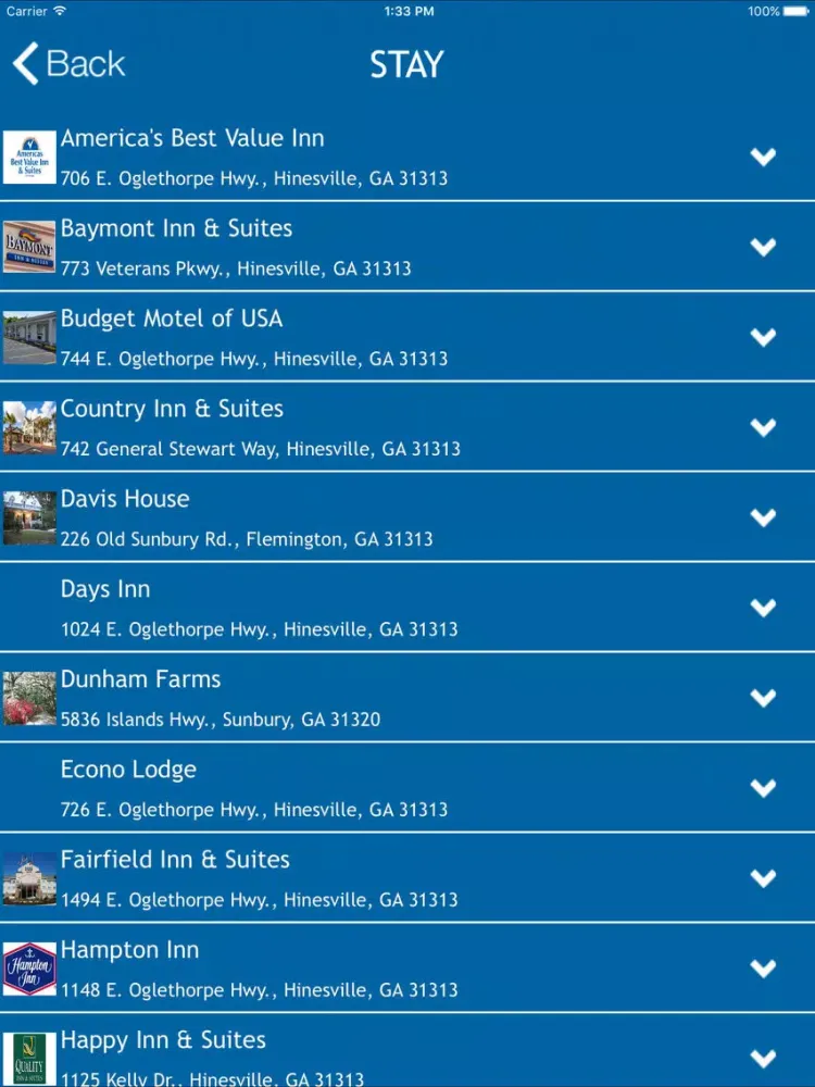 Capturas de tela do Discover Liberty County iPad 