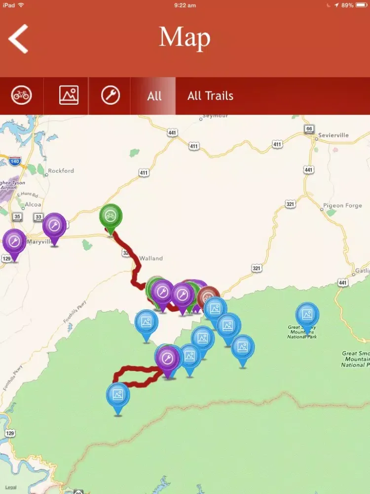 تصاویر Hiking & Biking The Smoky Mountains iPad 