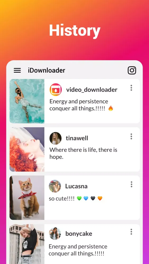 Capturas de pantalla de Downloader for Instagram