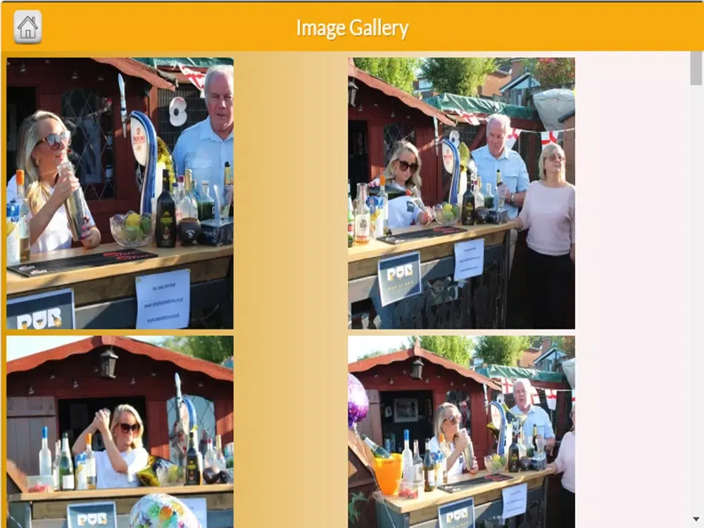 Tangkapan layar The Pop Up Bar Company iPad 