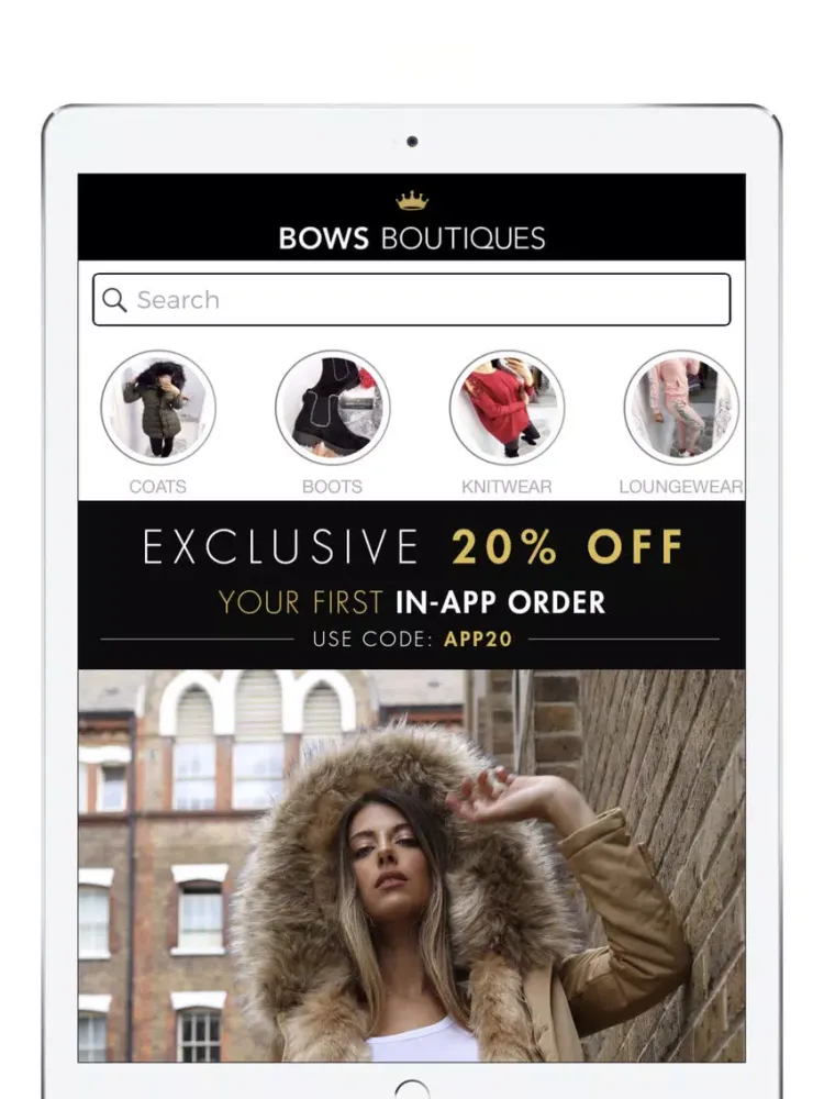 Capturas de tela do Bows Boutiques iPad 