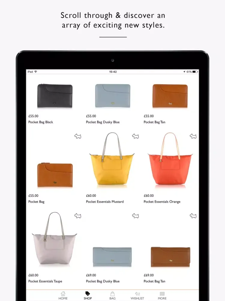 Capturas de pantalla de Radley iPad 