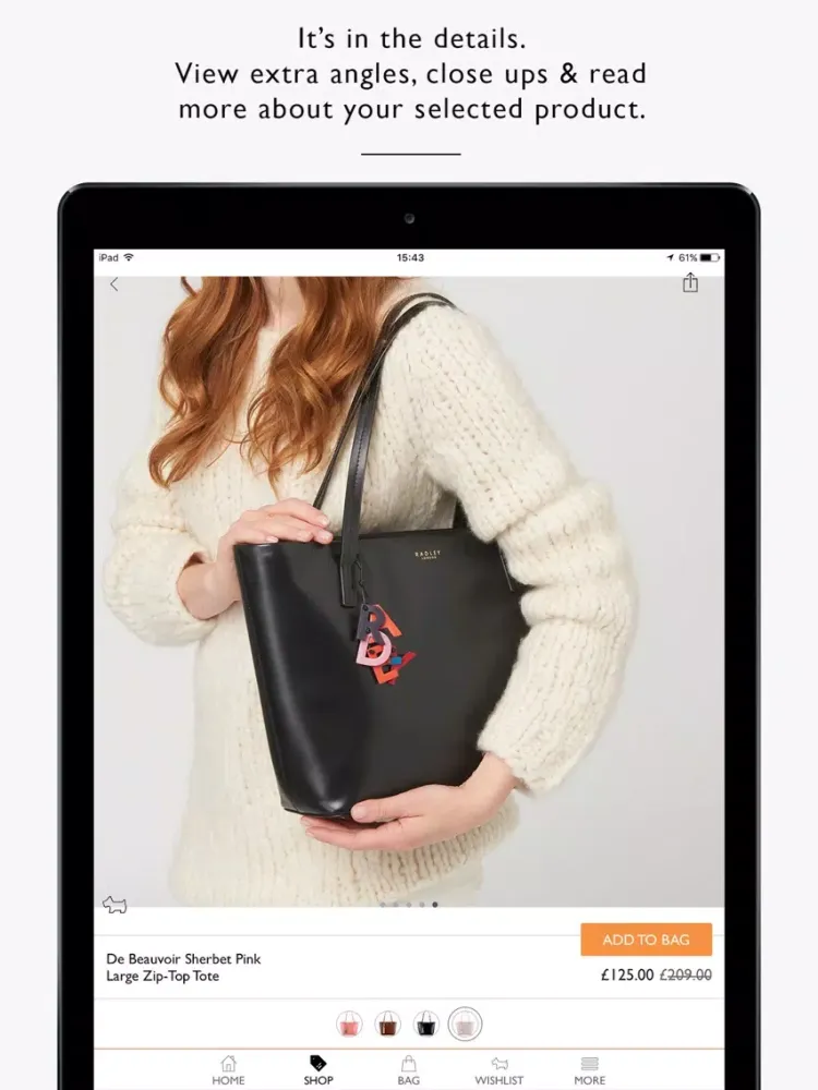 Capturas de pantalla de Radley iPad 