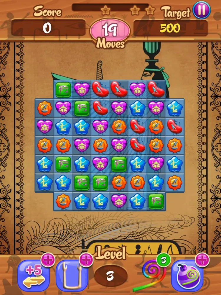 Egypt Crush - Hieroglyphic Scriptures From the Pharaoh Tut Shrine In Luxor - Free Match 3 Game iPad  স্ক্রিনশট