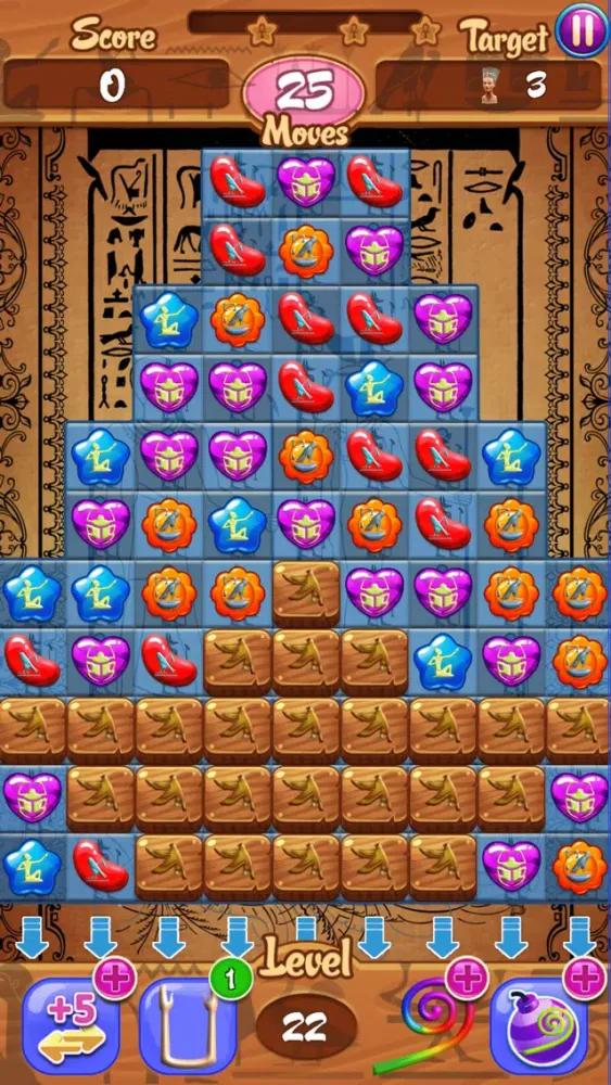 Egypt Crush - Hieroglyphic Scriptures From the Pharaoh Tut Shrine In Luxor - Free Match 3 Game স্ক্রিনশট