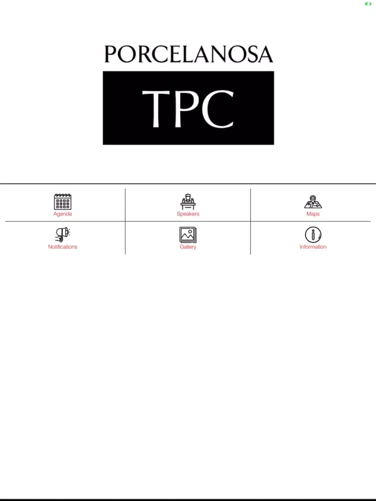 Tangkapan layar Porcelanosa TPC iPad 