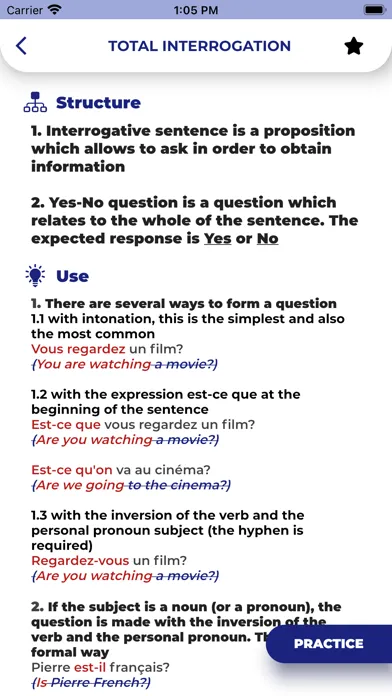 FRENCH GRAMMAR・Lessons & Tests Ekran Görüntüleri