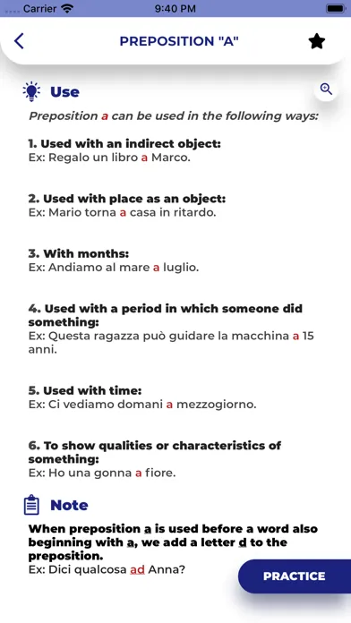ภาพหน้าจอของ Italian GrammarーLessons・Tests