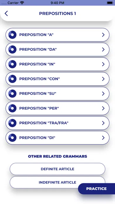 ภาพหน้าจอของ Italian GrammarーLessons・Tests