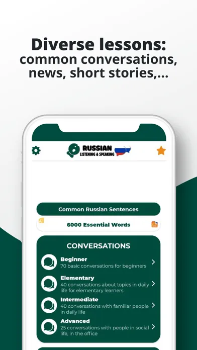 Tangkapan skrin Russian ー Listening・Speaking