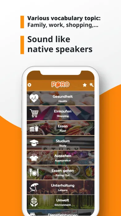 Screenshot di PORO - German Vocabulary