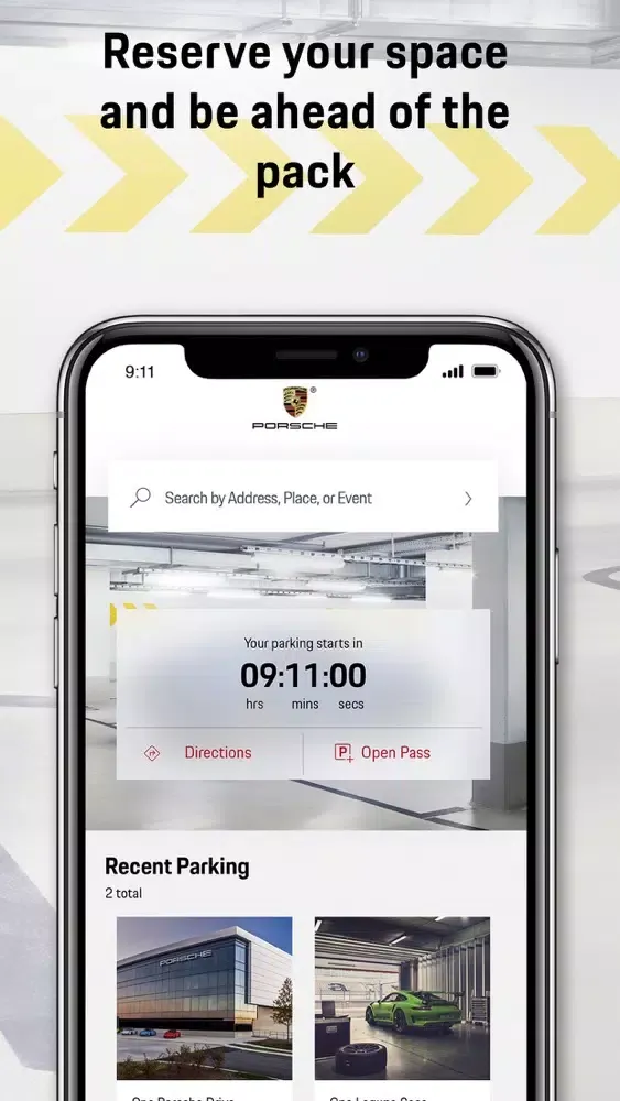Capturas de tela do Porsche Parking Plus