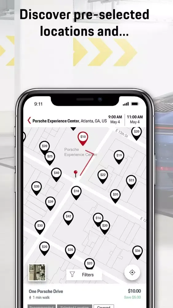 Capturas de tela do Porsche Parking Plus