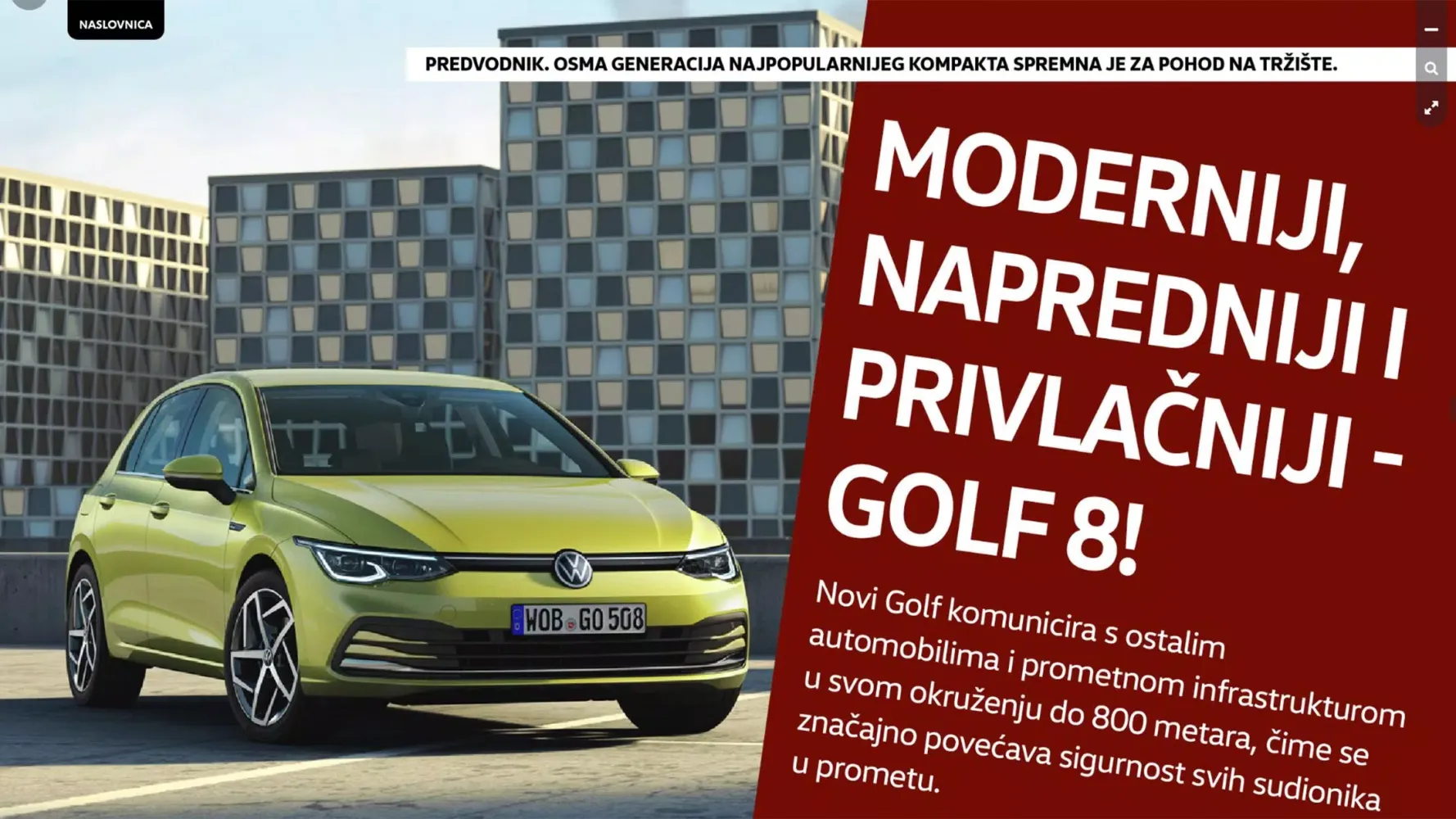Capturas de pantalla de Volkswagen magazin Hrvatska