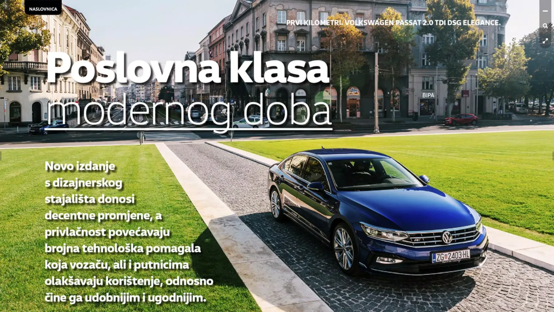 Capturas de pantalla de Volkswagen magazin Hrvatska