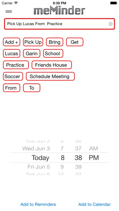 Tangkapan layar meMinder | Plus Calendar Event & Reminder Creator Tool with Calendar Events Viewer for Apple Watch