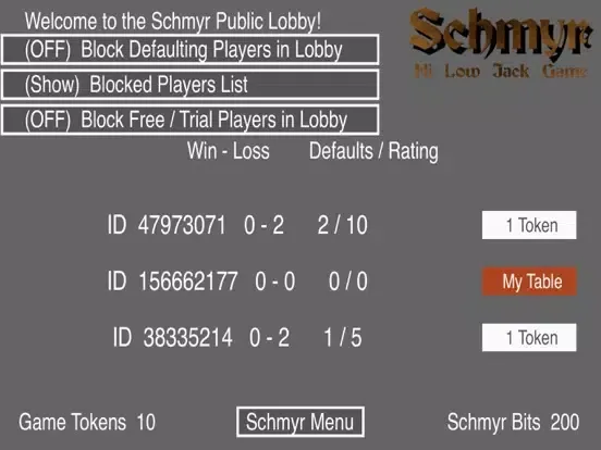 Schmyr iPad  Screenshots