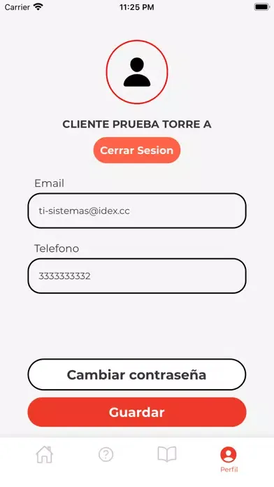 Portal Clientes IDEX Ekran Görüntüleri