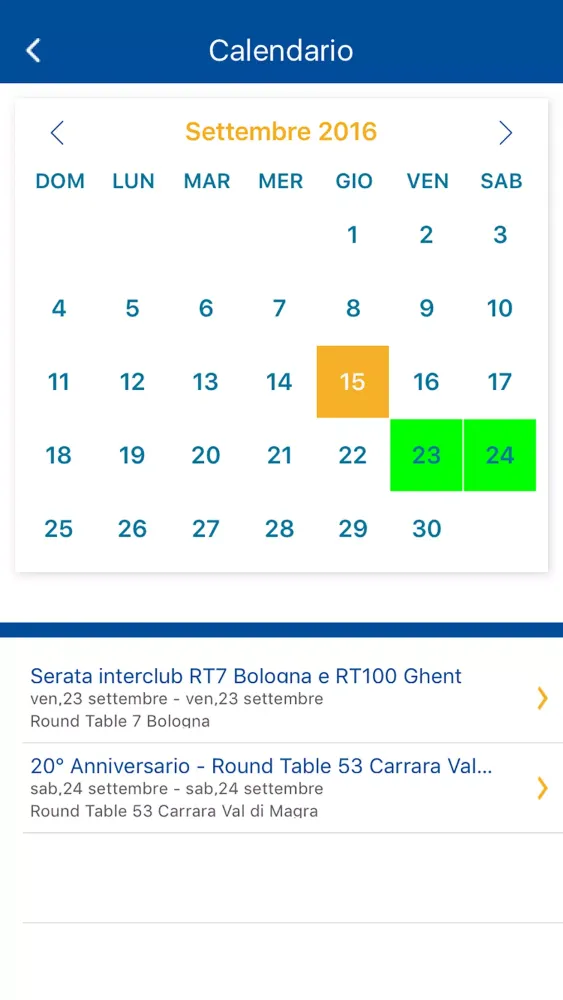 Screenshot di Round Table Italia