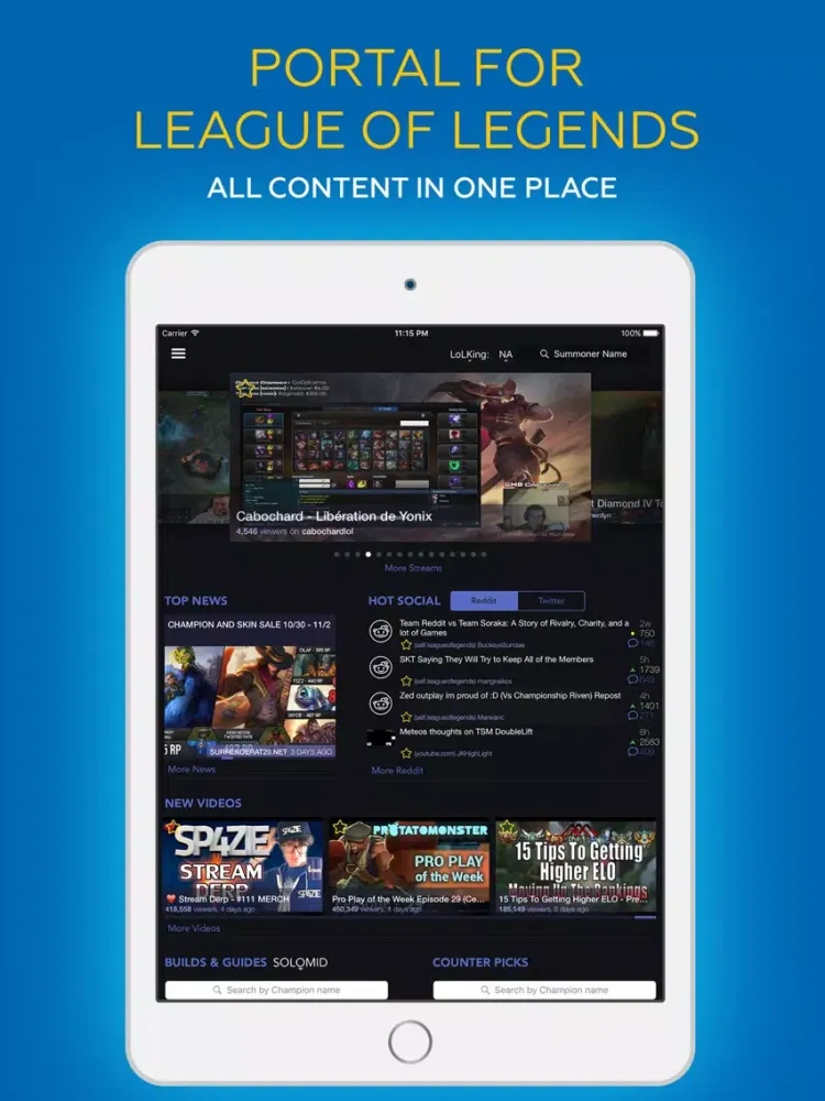 Captures d'écran de LoL in One PRO - portal for League of Legends iPad 