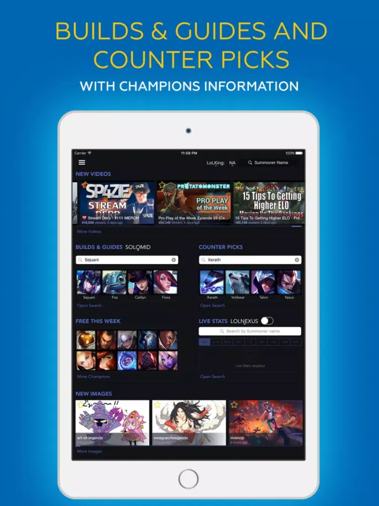 Captures d'écran de LoL in One PRO - portal for League of Legends iPad 