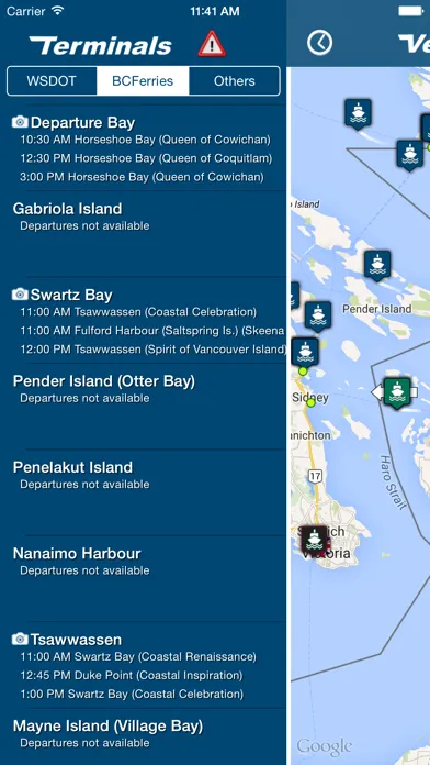 Captures d'écran de Vessel Watch - Pacific Northwest Ferries