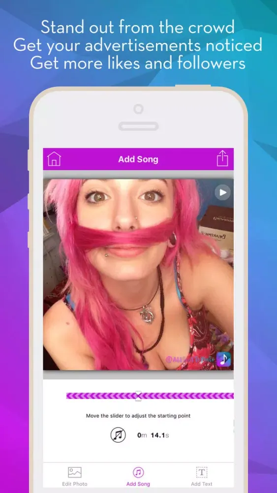 Screenshot di Add Song to Photo (Instagram Edition)