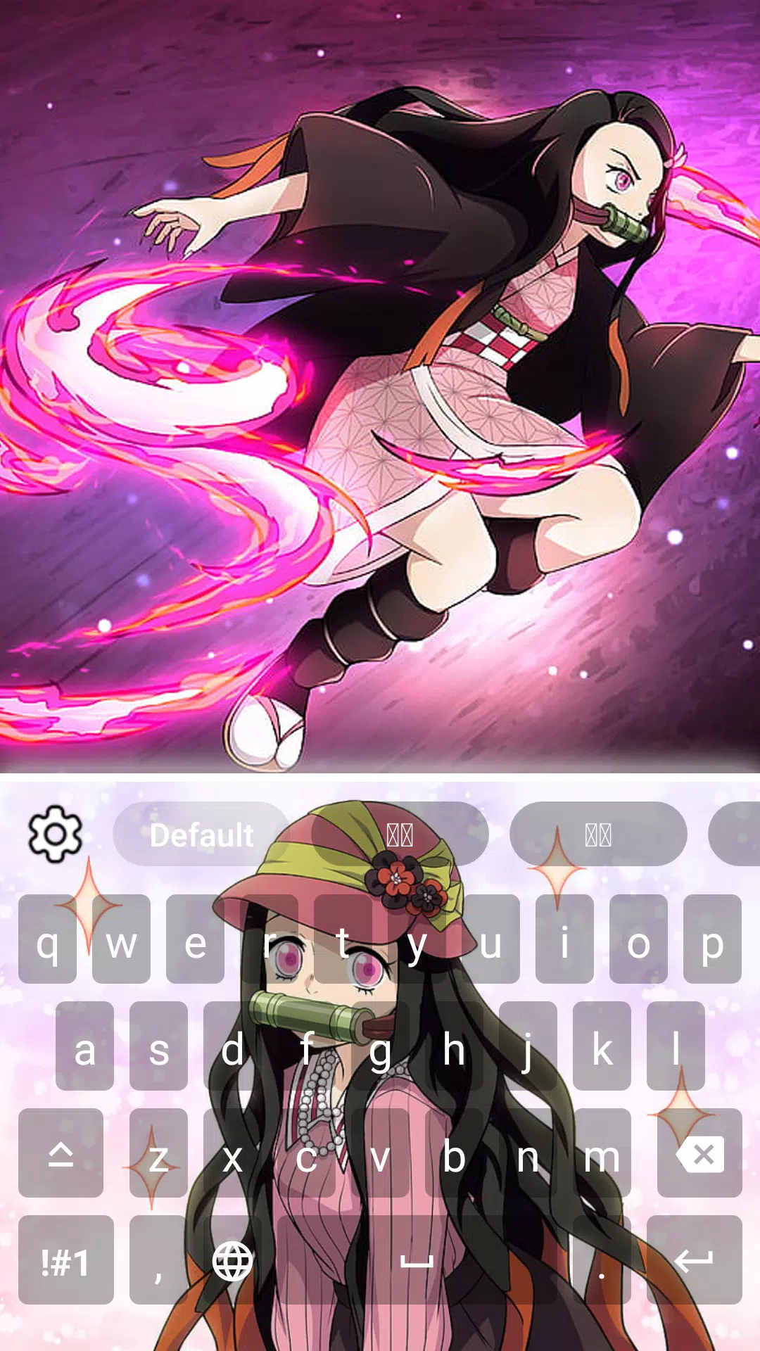 Nezuko Keyboard Theme Screenshots