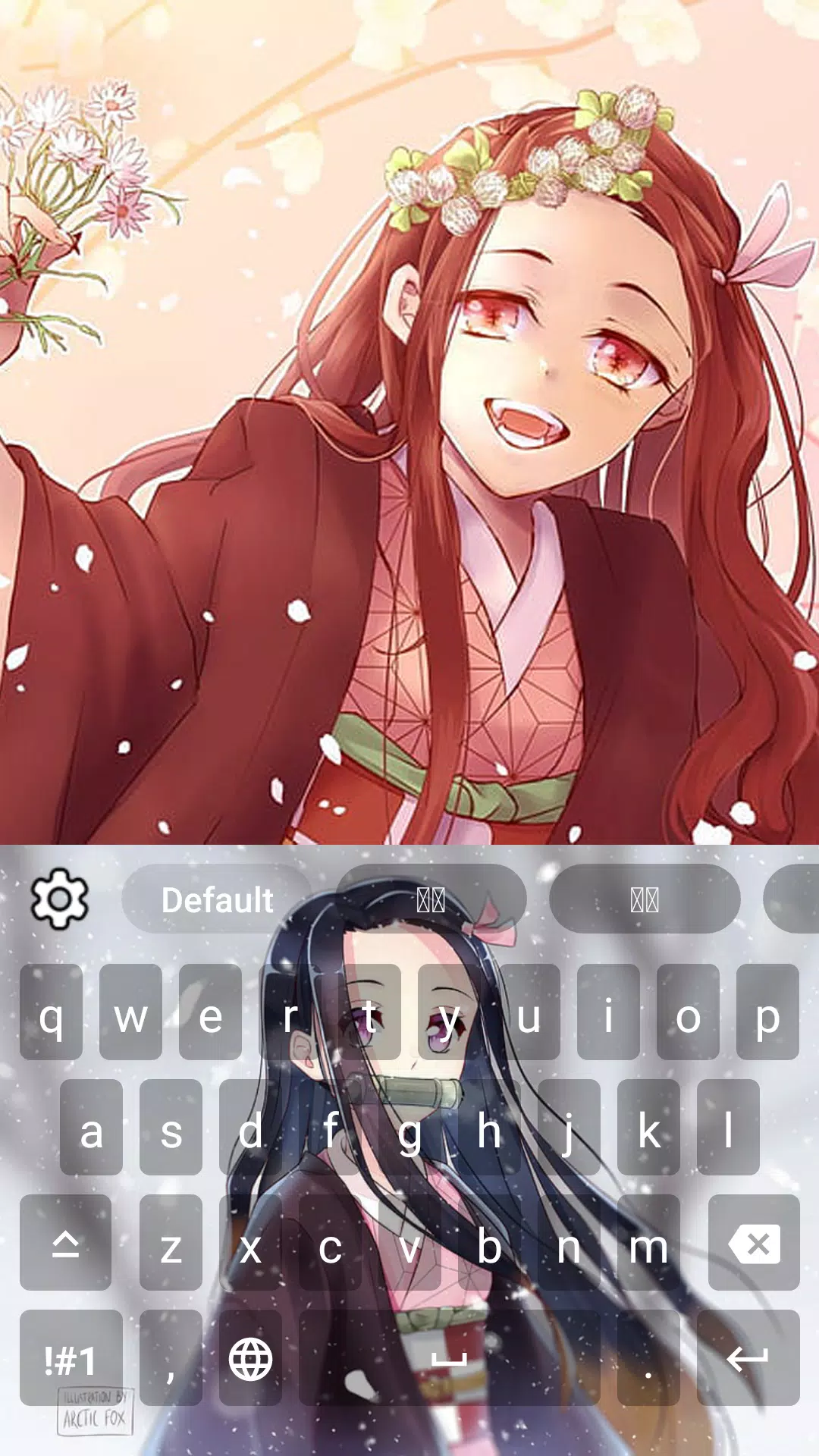 Nezuko Keyboard Theme Screenshots