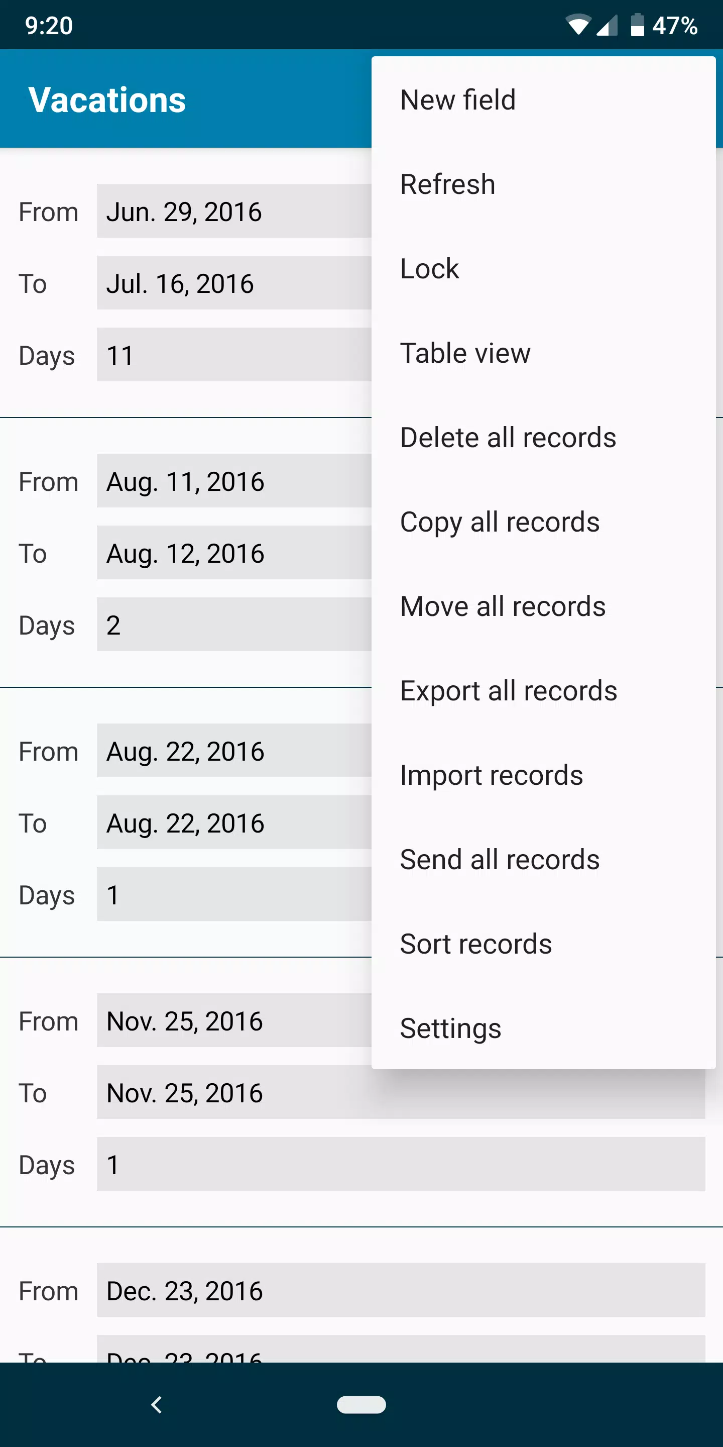 PortoDB Database Screenshots
