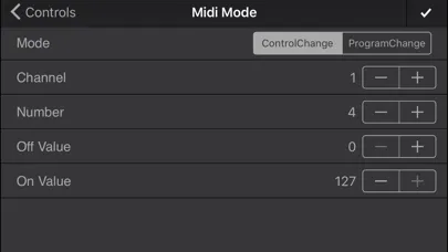 Captures d'écran de BT Bluetooth MIDI Pedal Editor