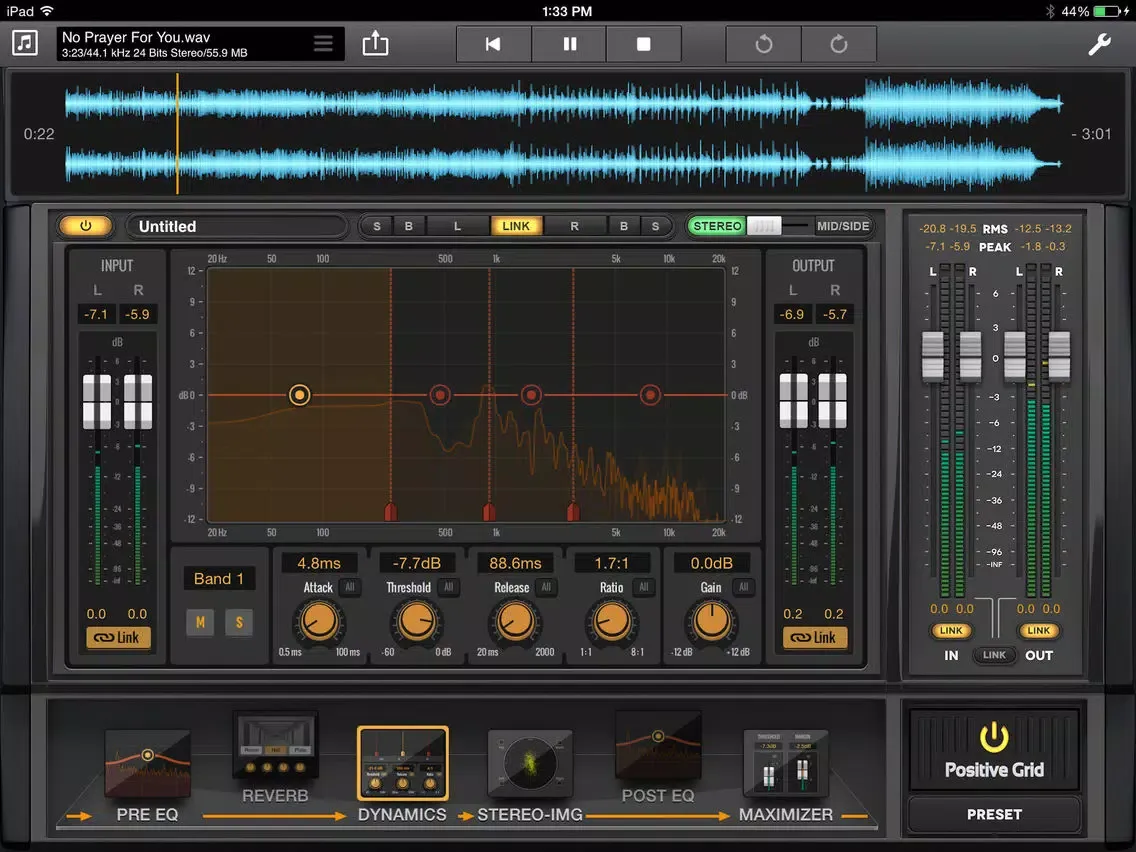 Final Touch - Audio Mastering iPad  Screenshots