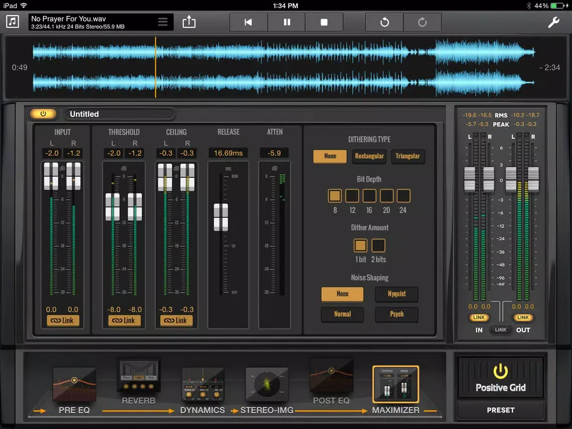 Final Touch - Audio Mastering iPad  Screenshots