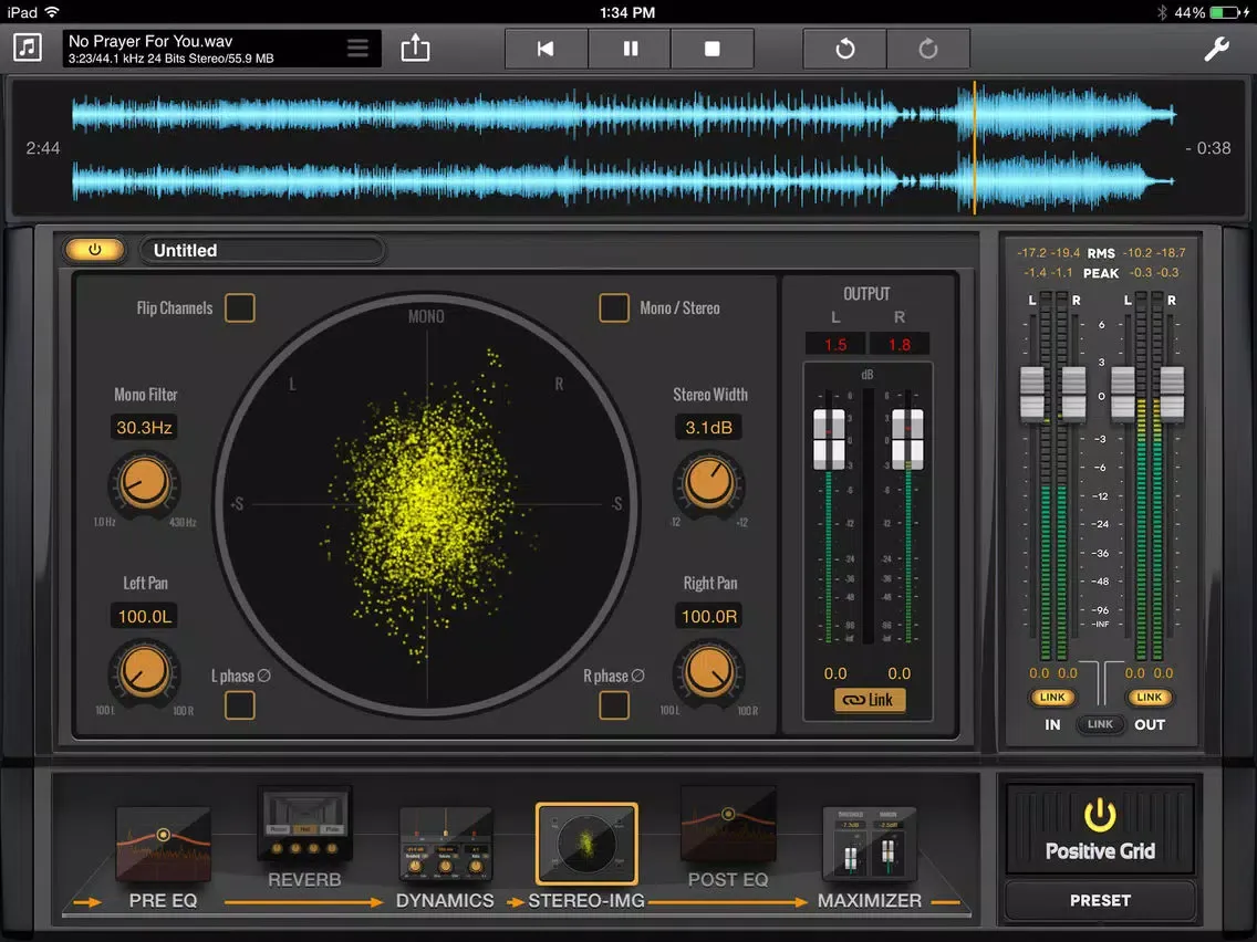 Final Touch - Audio Mastering iPad  Screenshots