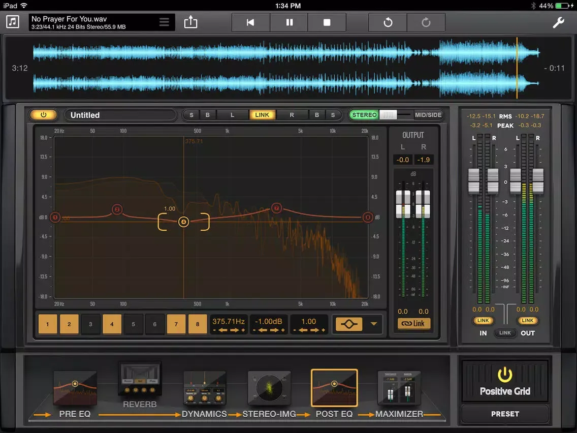 Final Touch - Audio Mastering iPad  Screenshots