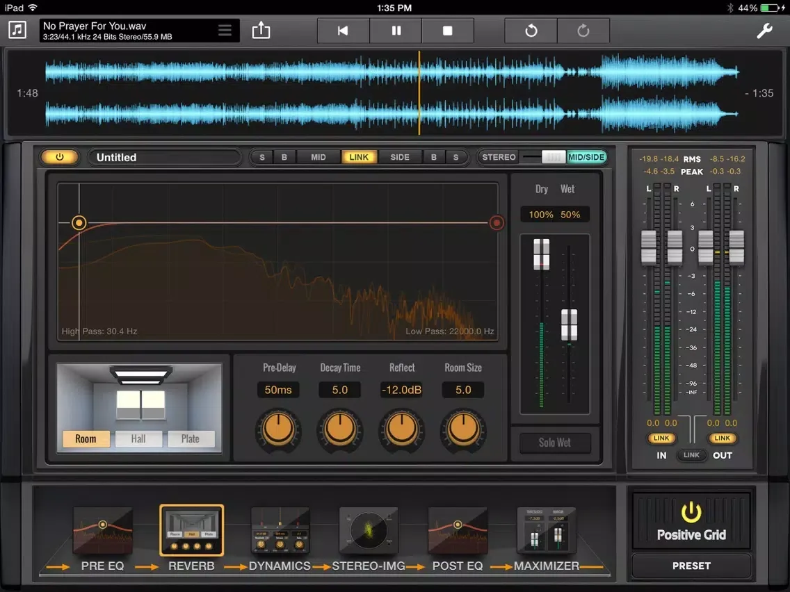 Final Touch - Audio Mastering iPad  Screenshots