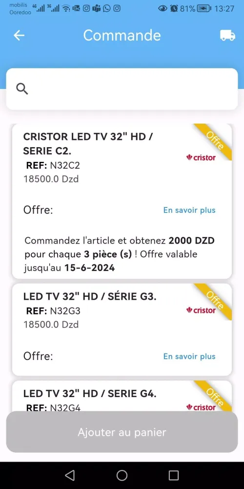Captures d'écran de POS Pro