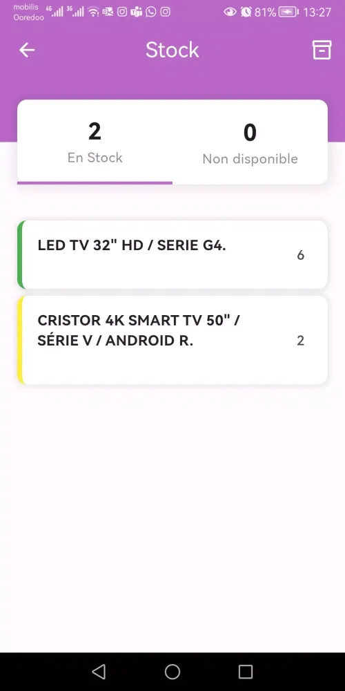 Captures d'écran de POS Pro