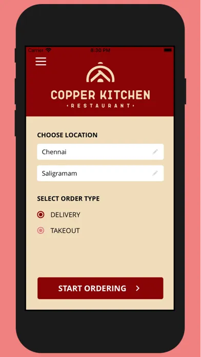 Copper Kitchen Ordering App应用截图