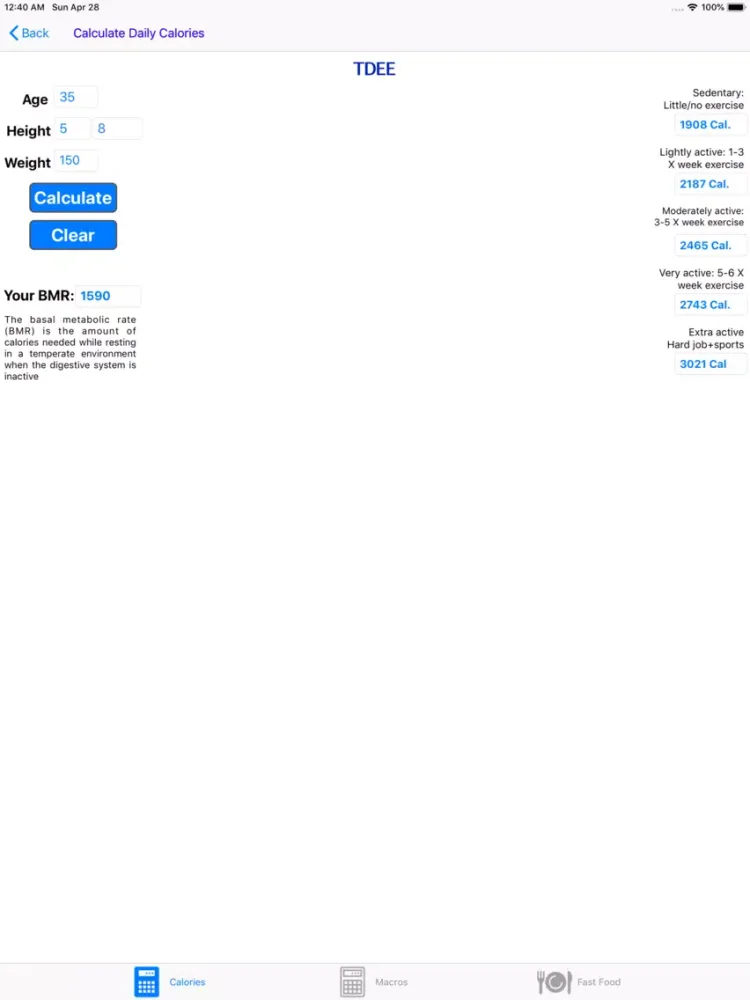 Tangkapan layar Keto Macros App iPad 