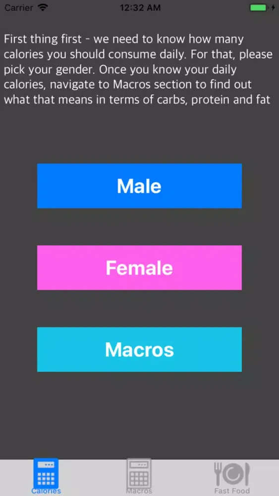 Tangkapan layar Keto Macros App