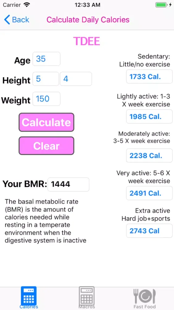 Tangkapan layar Keto Macros App