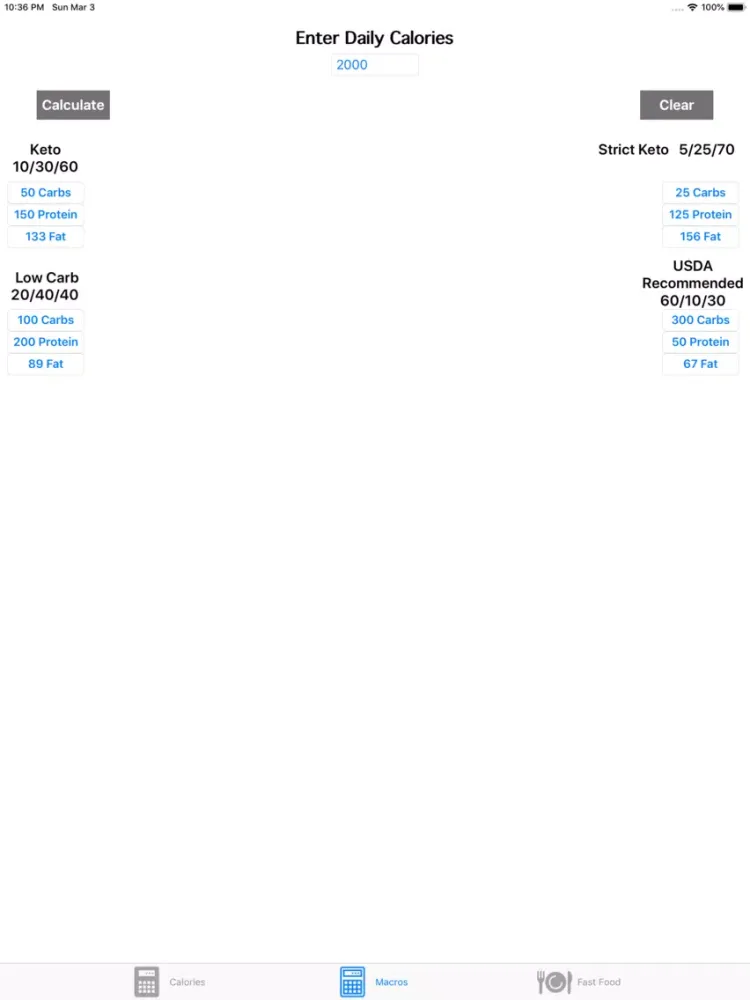 Keto Helper & Macro Calculator iPad  Screenshots