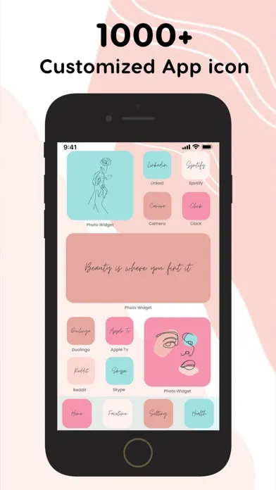Capturas de tela do Icon Maker,Aesthetic kit icons